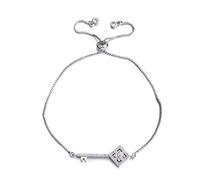 LMRJHAZ Micro Pavé Stone Crystal Viper Metal Couple Love Love Key Charm Lady