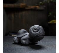 LMRJHAZ Mini Creative Tortoise Sculpture Arts and Crafts Accessoires de thé Good Luck Statue Ornement, Feng Shui Turtle Figurine Tea Pet Decor A 9,5x5cm (4x2inch)
