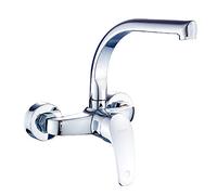 LMRJHAZ Mixer Tapez tout le bronze dans le mur de cuisine Mélangeur Tap chaude et froide à handle de pots à manche à linge à linge de mélange de soupape de mélange chromé en laiton en laiton