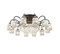 LMRJHAZ Modern, Rond D LED Crystal Suspendu plafonnier plafonnier florhmount chaner éclairage pour Salle à Manger Chambre Salon Cuisine hôtel-Black 76x45cm (Noir 90x42cm)