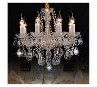 LMRJHAZ Nordic Iights Crystals de Luxe Chandelier Salons Crystal Hanging Light Bedroom Stair Roard Room Bandle Lampe Glass (Light Warm, 12 LICTES)
