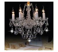 LMRJHAZ Nordic Iights Crystals de Luxe Chandelier Salons Crystal Hanging Light Bedroom Stair Roard Room Bandle Lampe Glass (Light Warm, 12 LICTES)