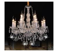 LMRJHAZ Nordic Iights Crystals de Luxe Chandelier Salons Crystal Hanging Light Bedroom Stair Roard Room Bandle Lampe Glass (Light Warm, 12 LICTES)