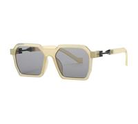 LMRJHAZ Nouvelles lunettes de soleil tendance tendance pour hommes et femmes, lunettes de soleil surdimensionnées à nuances claires, lunettes de soleil uniques et cool, gris, Taille unique