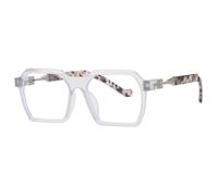 LMRJHAZ Nouvelles lunettes de soleil tendance tendance pour hommes et femmes, lunettes de soleil surdimensionnées à nuances claires, lunettes de soleil uniques et cool, claire, Taille unique