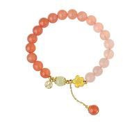 LMRJHAZ Peach Yao Gradually Become Agate Bracelet Femme Fleur de Pêche