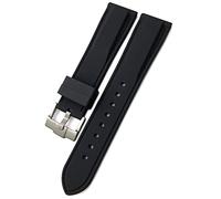 LMRJHAZ pour la Bande de Surveillance 19 mm 21 mm 20 mm 22 mm 23,0 mm 24 mm pour la Sangle de Montre en Silicone imperméable Douce/Blanc Bleu / 19 mm