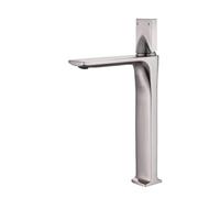 LMRJHAZ Robinet de bassin de robinet de cuisine noire mate avec mélangeur à eau chaude et froide chromée lavabo de toilette Crane nickel brossé court