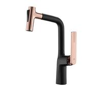 LMRJHAZ Robinet de cuisine en cuivre avec pulvérisation de traction et rotation à 360 degrés moderne lavage du lavabo (couleur: 5)