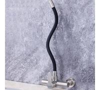 LMRJHAZ Robinet de cuisine mural acier inoxydable pivotant chaud et eau froide évier de cuisine robinet-noir