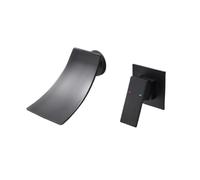 LMRJHAZ Robinet de lavabo de salle de bain en cuivre moderne cascade murale cachée en or dissimulé