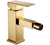 LMRJHAZ Robinet de salle de bain en laiton carré finition or finition bizarrerie à levier simple mélangeur à eau
