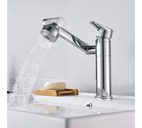 LMRJHAZ Robinet de salle de bain, robinet d'évier de salle de bain, rotatif à 360 °, mélangeur de salle de bain moderne, robinet de lavabo, mélangeur à levier unique, installation à un trou