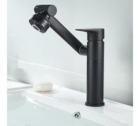 LMRJHAZ Robinet de salle de bain, robinet d'évier de salle de bain, rotatif à 360 °, mélangeur de salle de bain moderne, robinet de lavabo, mélangeur à levier unique, installation à un trou