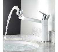 LMRJHAZ Robinet de salle de bain, robinet d'évier de salle de bain, rotatif à 360 °, mélangeur de salle de bain moderne, robinet de lavabo, mélangeur à levier unique, installation à un trou