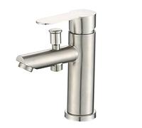 LMRJHAZ Robinet du bassin de salle de bain robinet de lavabo à manche unique en acier inoxydable avec tête de douche