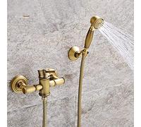 LMRJHAZ Robinets de douche en laiton antique robinet de salle de bain mural grande tête de douche ronde tête de baignoire à main