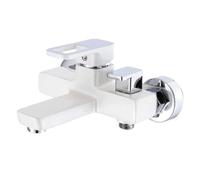 LMRJHAZ Robinets muraux robinets de douche de bain blanc 2 fonctions