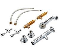 LMRJHAZ ROHL AC102LM-APC-2 Robinet de salle de bain répandu Cisal avec poignées de levier en métal classiques, chrome poli
