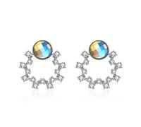 LMRJHAZ S Ladies Couper mignon avec des crines colorées brillantes élégantes simples élégants boucles d'oreilles haut de gamme