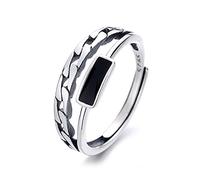 LMRJHAZ S925 Sterling Silver Silt Crow Centing Ring Punk Personalité Personnalités Ajustement Dilated Personnalized Bielry Gift for Women, Silver