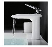 LMRJHAZ Salle de Bain Blanche et Or Salle de Bain Chaude et Froid Salle de Salle de Bain lavabo Basin Basin Tap Lavabo (Chrome Long)