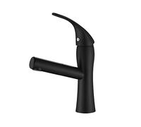 LMRJHAZ Salle de bain Tire hors du robinet Single Hole Batteur d'eau chaude et froide robinet rétractable Robinet de lavabo rétractable Salle de bain en acier inoxydable à 360 ° Rotation de