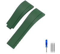 LMRJHAZ Sangle de Montre en Caoutchouc pour Bracelet Noir Bleu Vert étanche de Montres en Silicium
