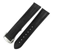 LMRJHAZ Satchband 20 mm 22 mm 18 mm 19 mm 21 mm Ajustement pour seamaster AT150 Diver 300 de Ville Cowhide Alligator Watch Sangle/Bleu / 19 mm