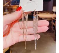 LMRJHAZ Startful Star Rignestone incrusté de boucles d'oreilles longues