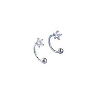 LMRJHAZ Sterling Star Flash Diamond Summer Small Femme Femed Personalité Boucles d'oreilles Personnalités