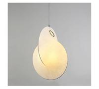 LMRJHAZ Style Italien Smooth Curve Design Silk Japanese Retro Chandelier Fabric Salon Room Lampe Pendante Lights (D50CM)