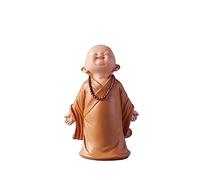 LMRJHAZ Table Desktop Decor Style Chinois Zen Sagesse Little Monk Decoration Ancient Style Bouddha Mignon Salon Study de Bureau Décoration créative Blessing Gift Statue Ornement (Couleur: Or)