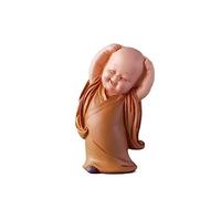 LMRJHAZ Table Desktop Decor Style Chinois Zen Sagesse Little Monk Decoration Ancient Style Bouddha Mignon Salon Study de Bureau Décoration créative Blessing Gift Statue Ornement (Couleur: Or)