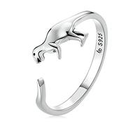 LMRJHAZ Tendance Ouverte Anneaux de Doigt 925 Silver Silver Animal Forme Elephant Girafe Rings Trend Jewelry Party