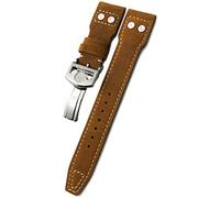 LMRJHAZM 20 mm 21 mm 22 mm Rivet Calfskin Watch Band Fit pour IWC Watch Big IW5009 Spitfire IW3777 Le Petit Prince Mark Strap (Couleur: Black Blanc 1, taille: 22 mm)