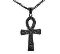 LMRJHAZM 925 Collier ankh vintage en argent sterling pour femmes, ancien pendentif ankh - bijoux égyptien pour hommes, collier ankh égyptien pour les cadeaux de Noël d'Halloween