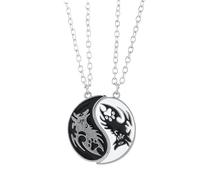 LMRJHAZM 925 Collier Yang Yang Silver Silver pour hommes et femmes, collier pendentif réglable, collier de yin et yang, collier yin Yang pour hommes, Yin, Yin