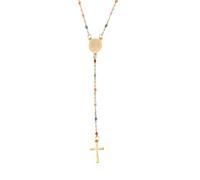 LMRJHAZM Accessoire Collier Chapelet Religieux pour Femme - 1 pièce Collier Chapelet Religieux Croix Marie Pendentif Collier Lien chaîne de câble 20 Pouces, Colliers chrétiens