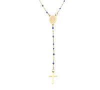 LMRJHAZM Accessoire Collier Chapelet Religieux pour Femme - 1 pièce Collier Chapelet Religieux Croix Marie Pendentif Collier Lien chaîne de câble 20 Pouces, Colliers chrétiens