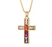 LMRJHAZM Accessoires Collier Crucifix pour Femmes, Collier Pendentif Croix pour Femmes, Collier Ras du Cou Notre-Dame jésus