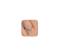 LMRJHAZM Anneau de fiançailles Moisanite empilable pour les femmes promesses Ring pour sa bague de mariage en or rose