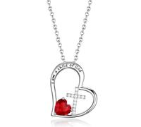 LMRJHAZM Bijoux croix pour filles 5A CZ pierre de naissance bijoux filleule anniversaire baptême communion cadeaux pour adolescentes filles femmes bijoux oxyde de zirconium bijoux pour filles