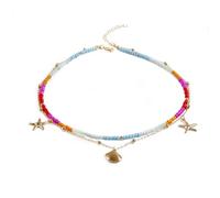 LMRJHAZM Bijoux faits à la main multicouches de semences colorées Perles couloir - Boho Starfish Creative Beach Jewelry for Women and Girls - Summer Bijoux pour filles