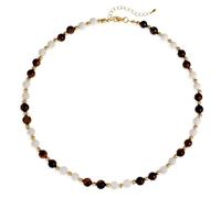 LMRJHAZM Bijoux Tiger Eye Gemstone Pearl Perle pour Les Femmes, Boho Statement Prr Bijoux Gift Jewelry for Girls