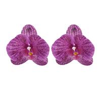 LMRJHAZM Boho 3d Fleur Boucles d'oreilles pour femmes exagérées GRANDE BATTERFLY ORCHID FLORA COMMENT