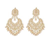 LMRJHAZM Boho Ball Tassel Déclaration boucles d'oreilles enracine pour les femmes filles vintage de fleur vintage en forme de lustre perlé Drop bordeaux d'oreille Bollywood Bollywood Cadeaux