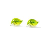 LMRJHAZM Boucles d'oreilles à feuilles vertes étalon pour femmes S925 argent sterling post post-broche dormeur minuscule mignon tragus boucles d'oreilles hypoallergéniques minimalistes simples
