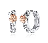 LMRJHAZM Boucles d'oreilles en émail en émail rose pour femmes Fine bijoux cadeau