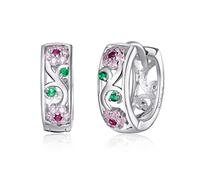 LMRJHAZM Boucles d'oreilles en émail en émail rose pour femmes Fine bijoux cadeau